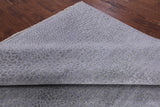 Grey Modern Handmade Wool & Silk Rug - 7' 11" X 9' 11" - Golden Nile