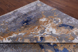 Modern Abstract Handmade Wool & Silk Rug - 9' 1" X 12' 3" - Golden Nile