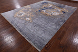 Modern Abstract Handmade Wool & Silk Rug - 9' 1" X 12' 3" - Golden Nile