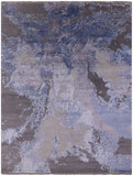 Modern Hand Knotted Wool & Silk Rug - 9' 0" X 11' 11" - Golden Nile
