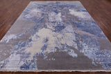 Modern Hand Knotted Wool & Silk Rug - 9' 0" X 11' 11" - Golden Nile