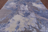 Modern Hand Knotted Wool & Silk Rug - 9' 0" X 11' 11" - Golden Nile