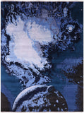 Full Moon Design Modern Handmade Wool & Silk Rug - 9' 0" X 12' 0" - Golden Nile
