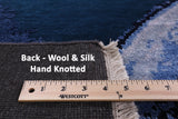 Full Moon Design Modern Handmade Wool & Silk Rug - 9' 0" X 12' 0" - Golden Nile