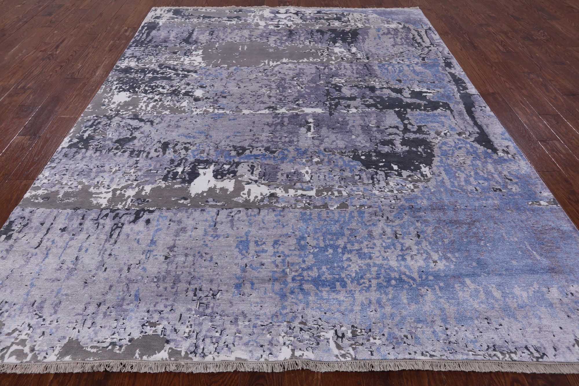Modern Handmade Wool & Silk Rug - 7' 10" X 10' 0" - Golden Nile