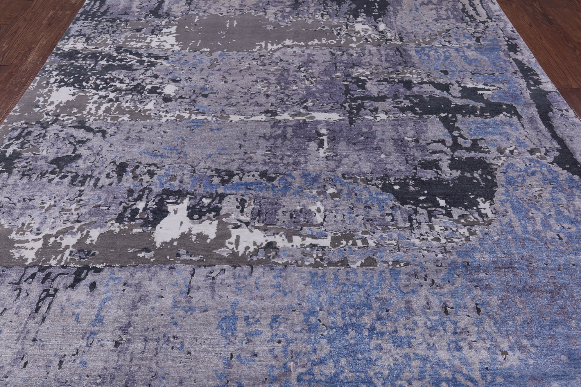 Modern Handmade Wool & Silk Rug - 7' 10" X 10' 0" - Golden Nile
