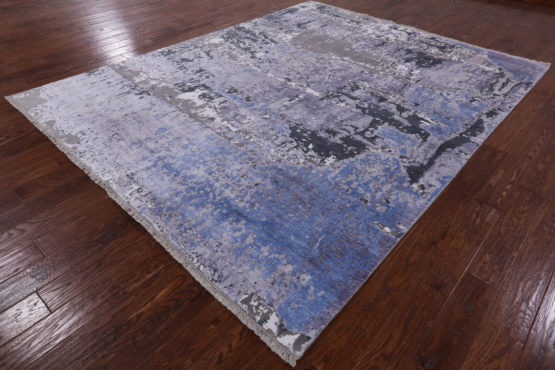 Modern Handmade Wool & Silk Rug - 7' 10" X 10' 0" - Golden Nile