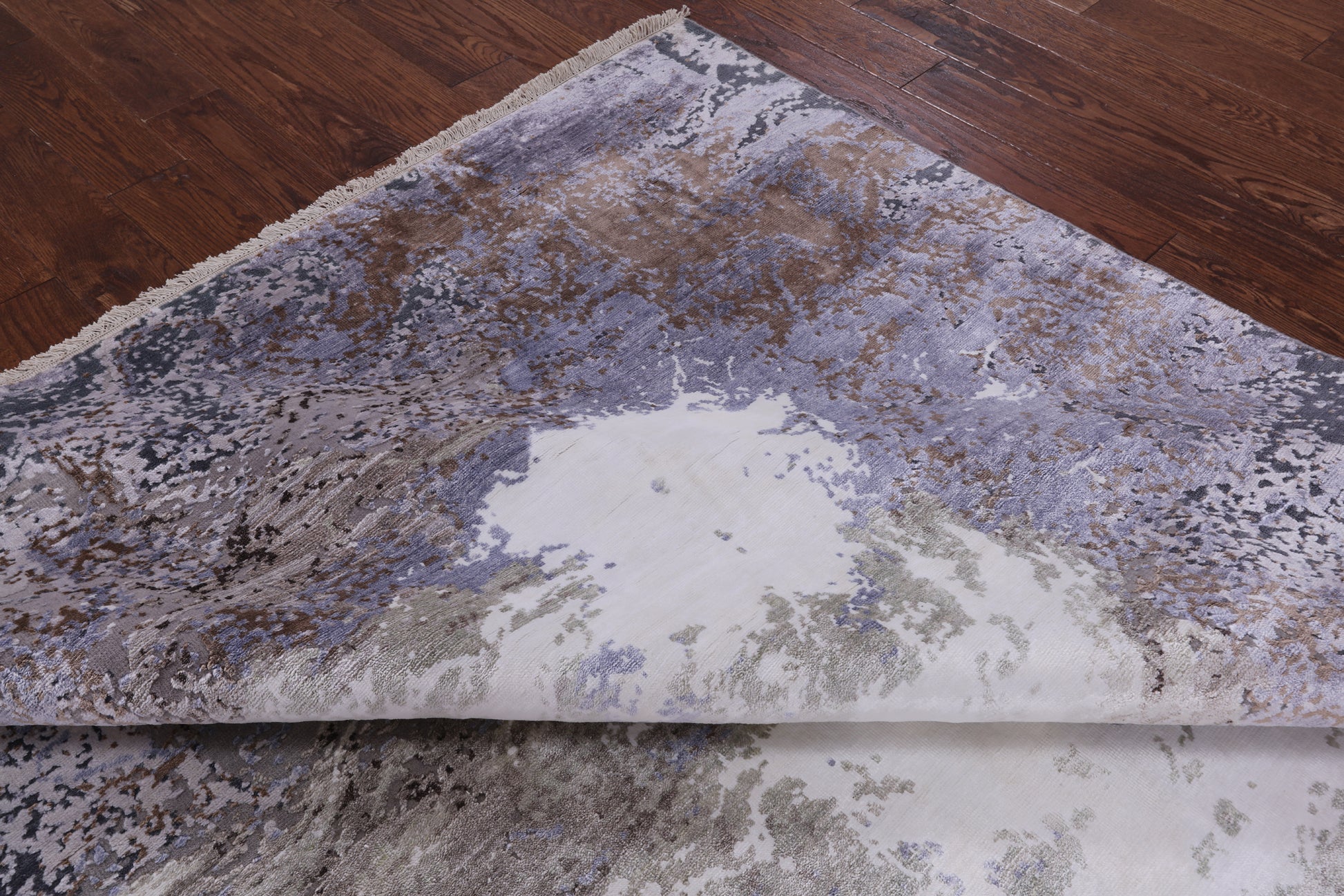 Modern Hand Knotted Wool & Silk Rug - 7' 11" X 9' 10" - Golden Nile