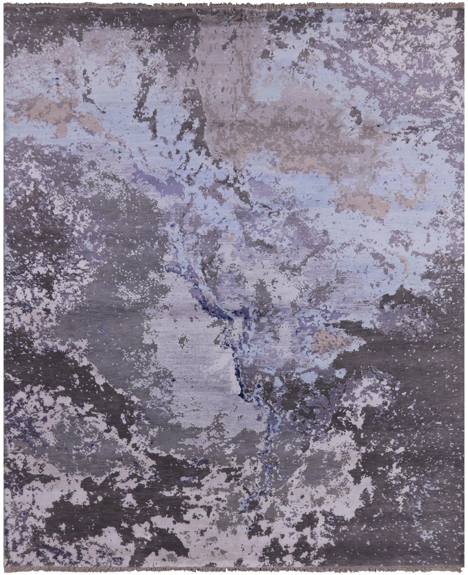 Modern Hand Knotted Wool & Silk Rug - 8' 1" X 10' 0" - Golden Nile