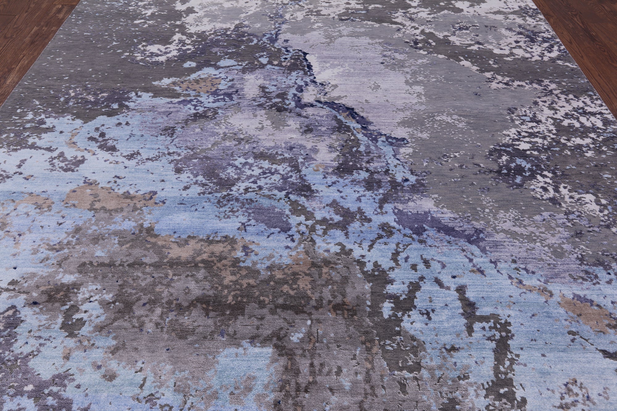 Modern Hand Knotted Wool & Silk Rug - 8' 1" X 10' 0" - Golden Nile