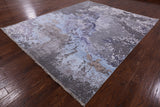 Modern Hand Knotted Wool & Silk Rug - 8' 1" X 10' 0" - Golden Nile