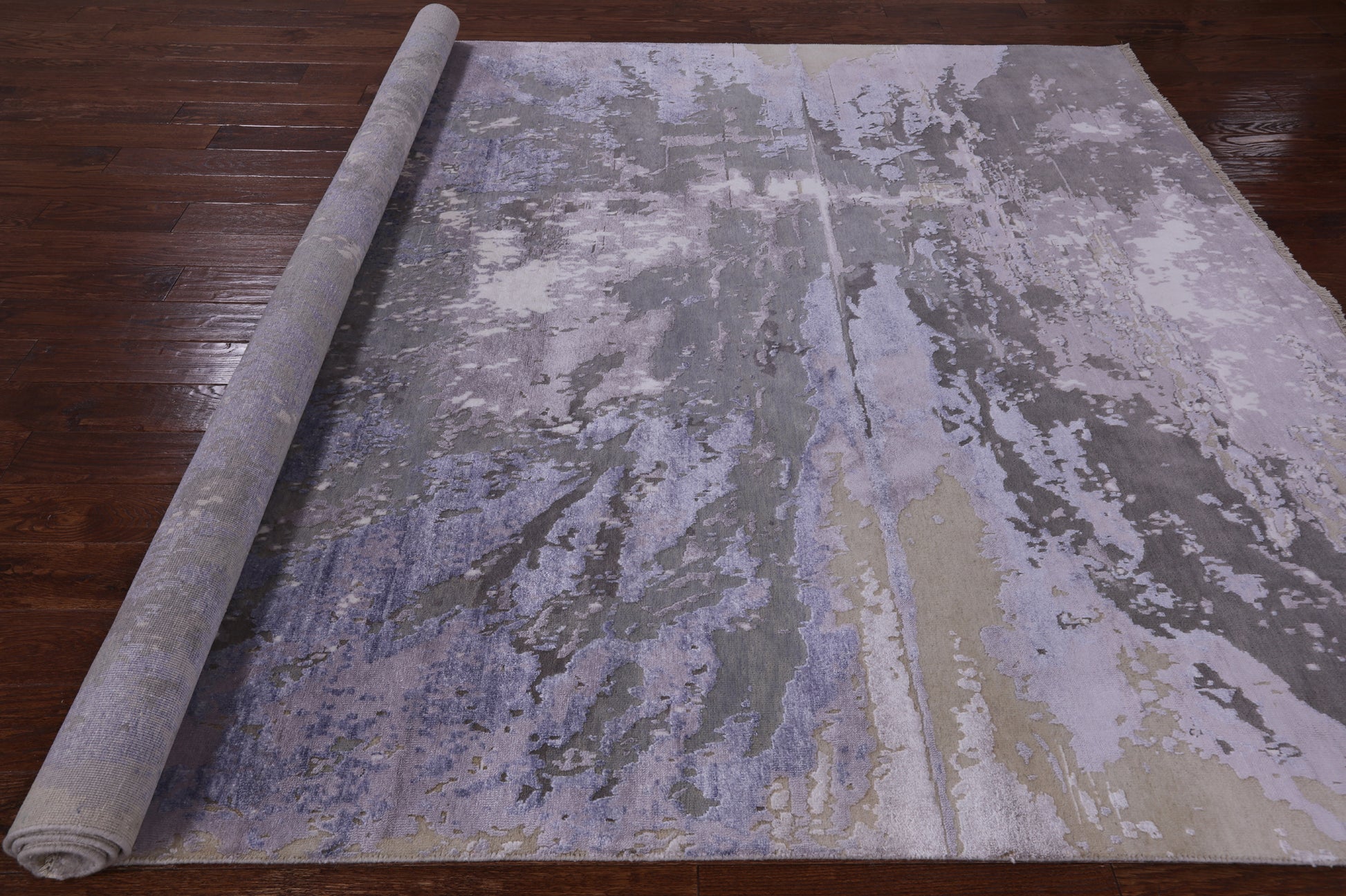 Modern Handmade Wool & Silk Rug - 8' 1" X 10' 1" - Golden Nile