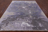 Modern Handmade Wool & Silk Rug - 8' 1" X 10' 1" - Golden Nile