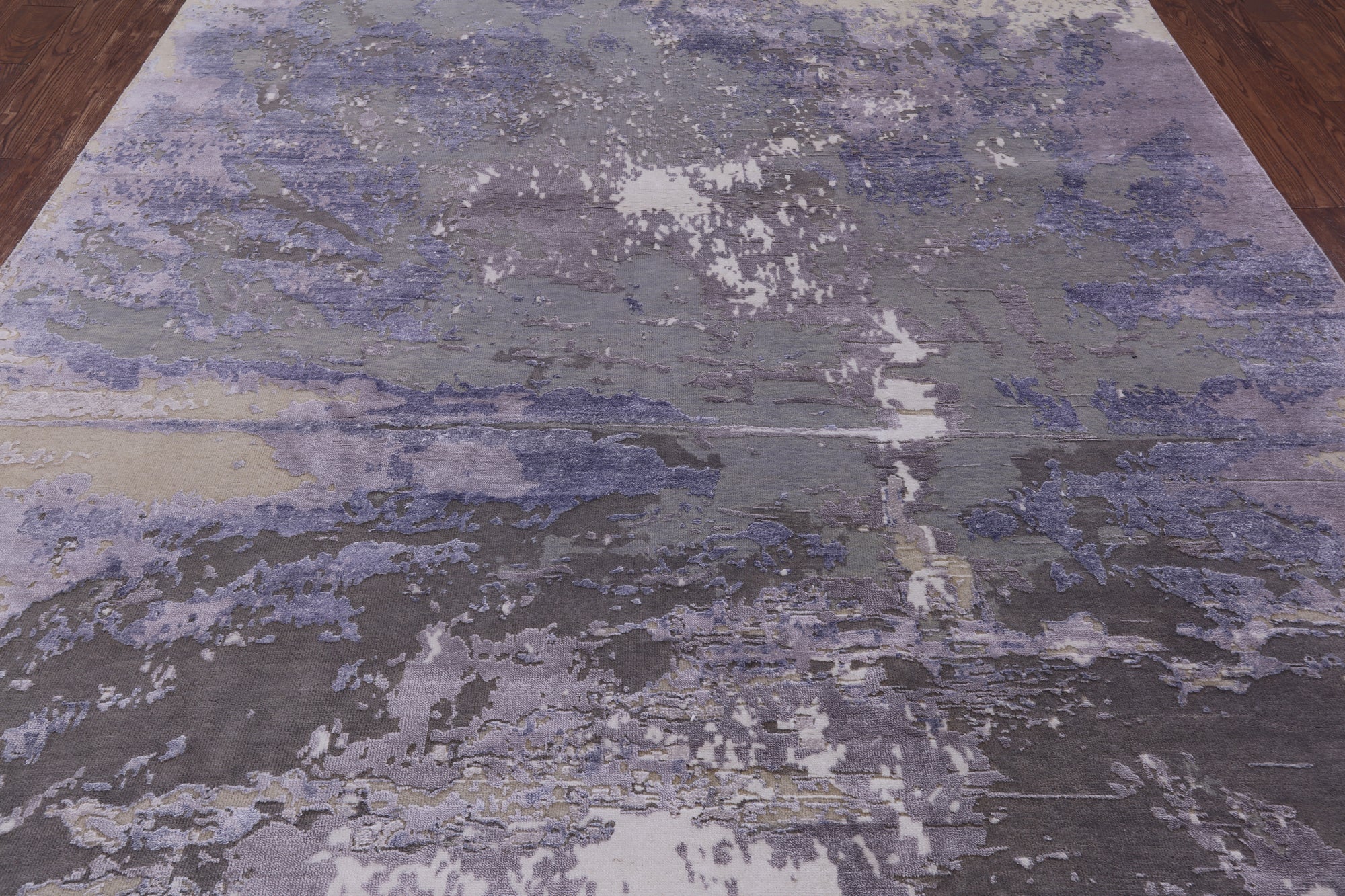 Modern Handmade Wool & Silk Rug - 8' 1" X 10' 1" - Golden Nile