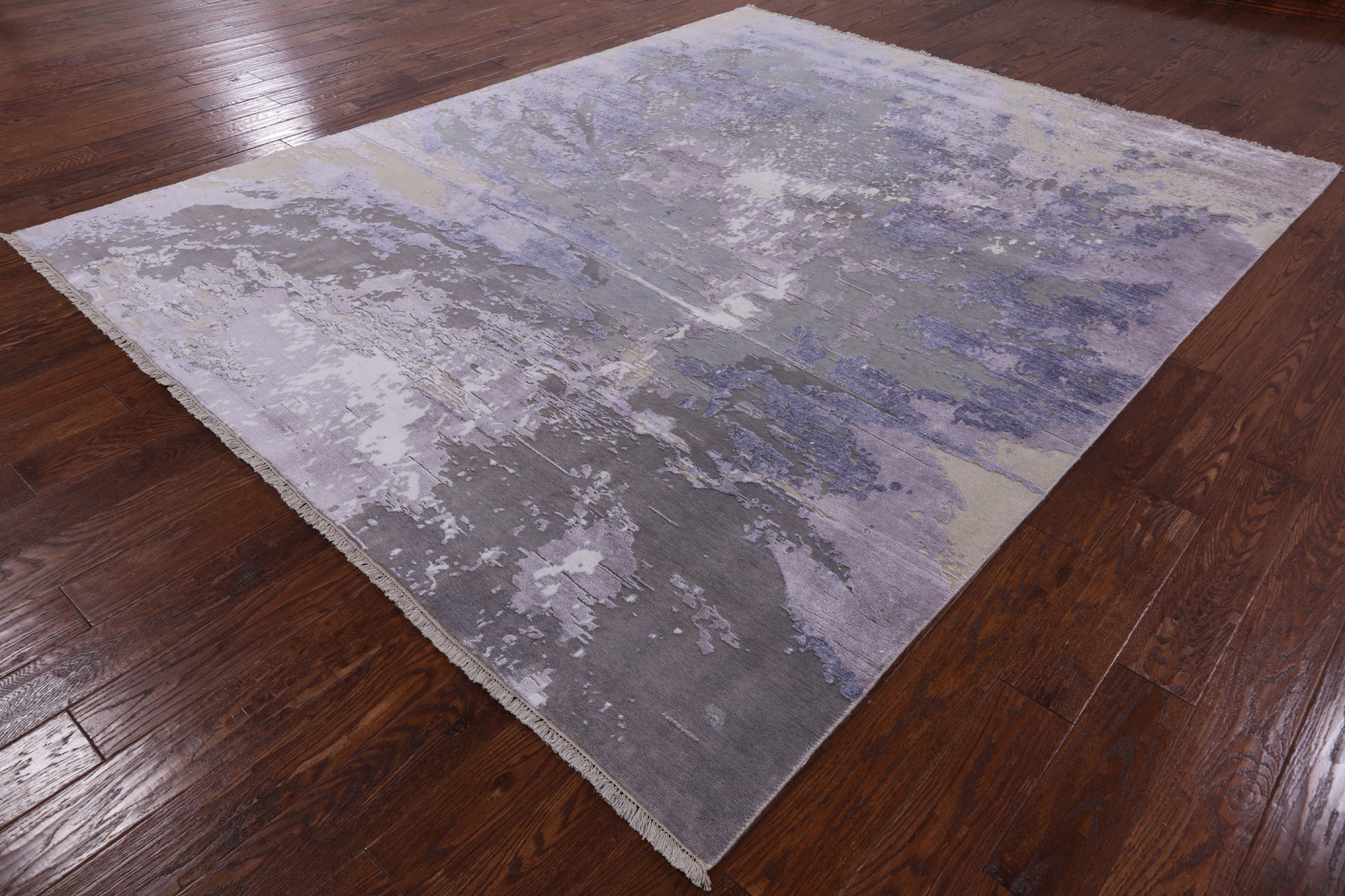 Modern Handmade Wool & Silk Rug - 8' 1" X 10' 1" - Golden Nile