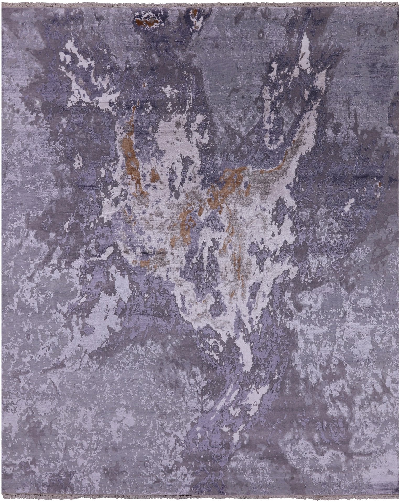 Modern Handmade Wool & Silk Rug - 8' 2" X 10' 1" - Golden Nile