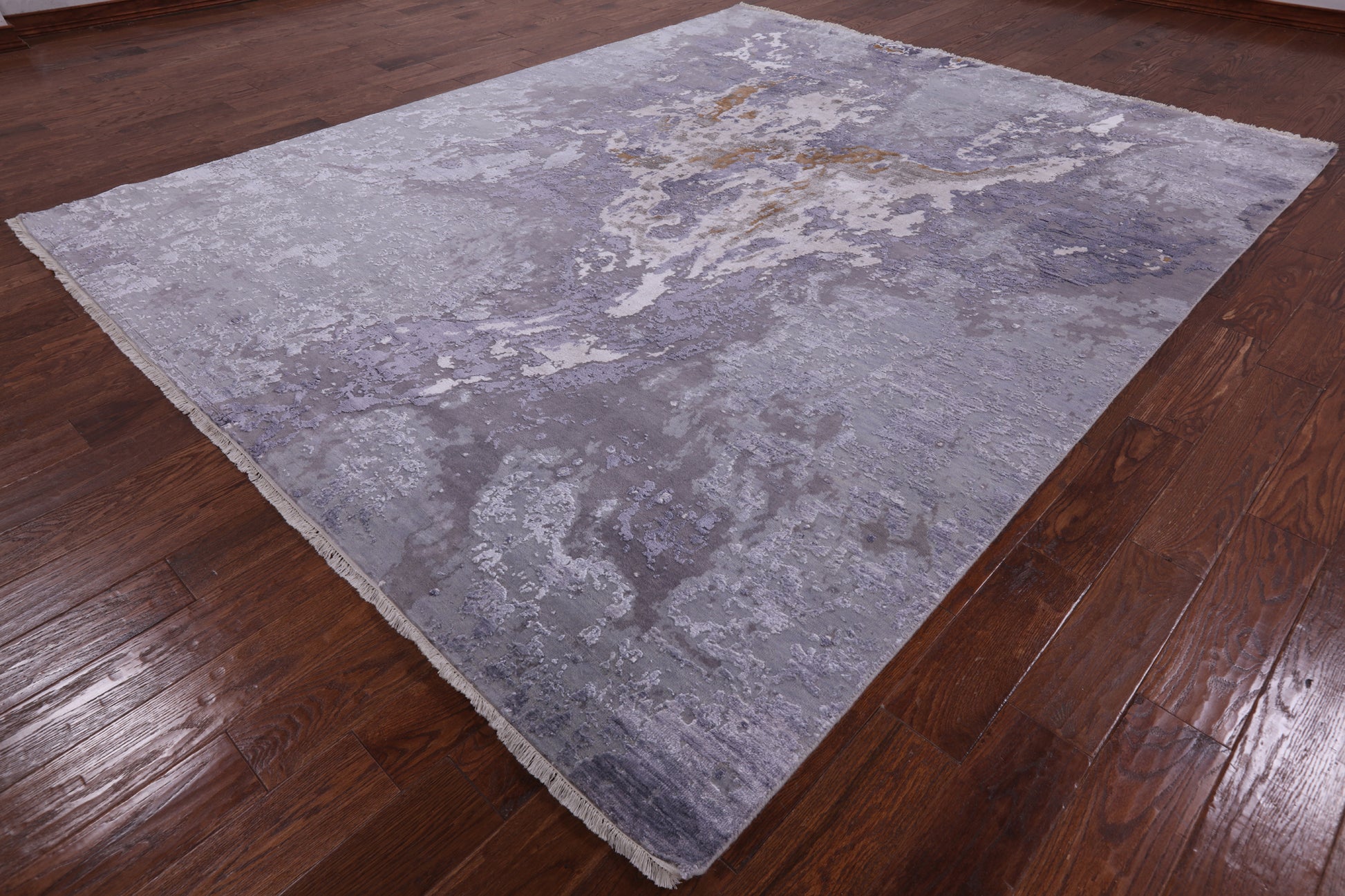 Modern Handmade Wool & Silk Rug - 8' 2" X 10' 1" - Golden Nile