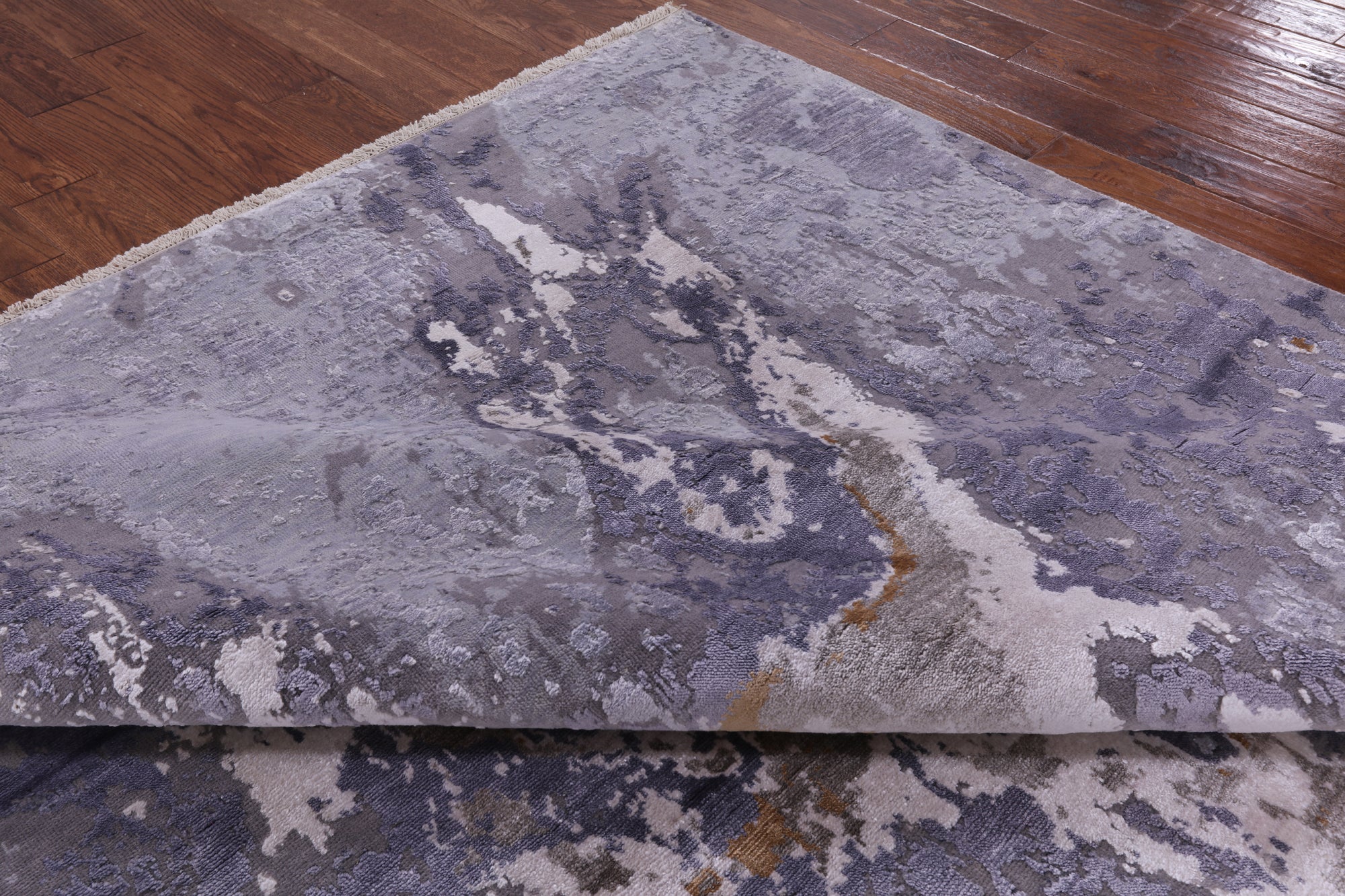 Modern Handmade Wool & Silk Rug - 8' 2" X 10' 1" - Golden Nile