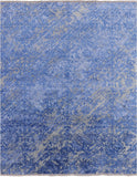 Modern Handmade Wool & Silk Rug - 7' 11" X 9' 11" - Golden Nile