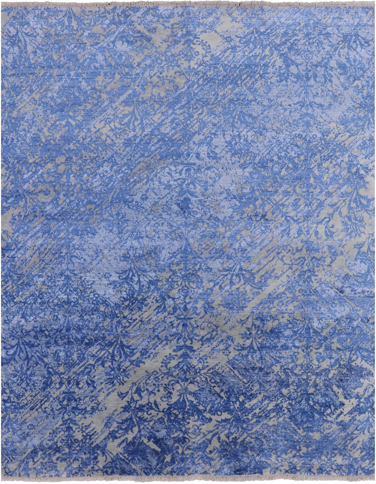 Modern Handmade Wool & Silk Rug - 7' 11" X 9' 11" - Golden Nile