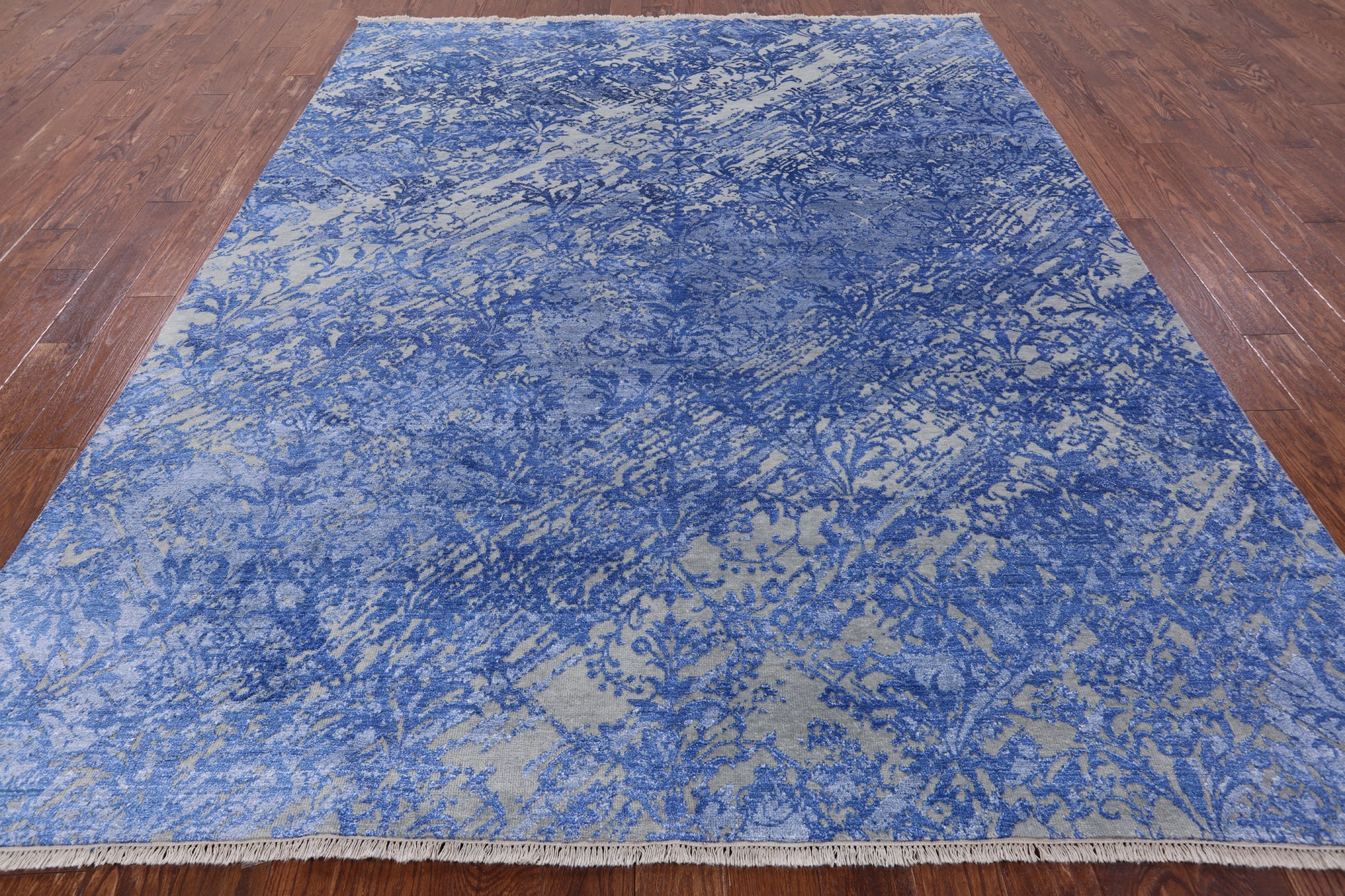 Modern Handmade Wool & Silk Rug - 7' 11" X 9' 11" - Golden Nile