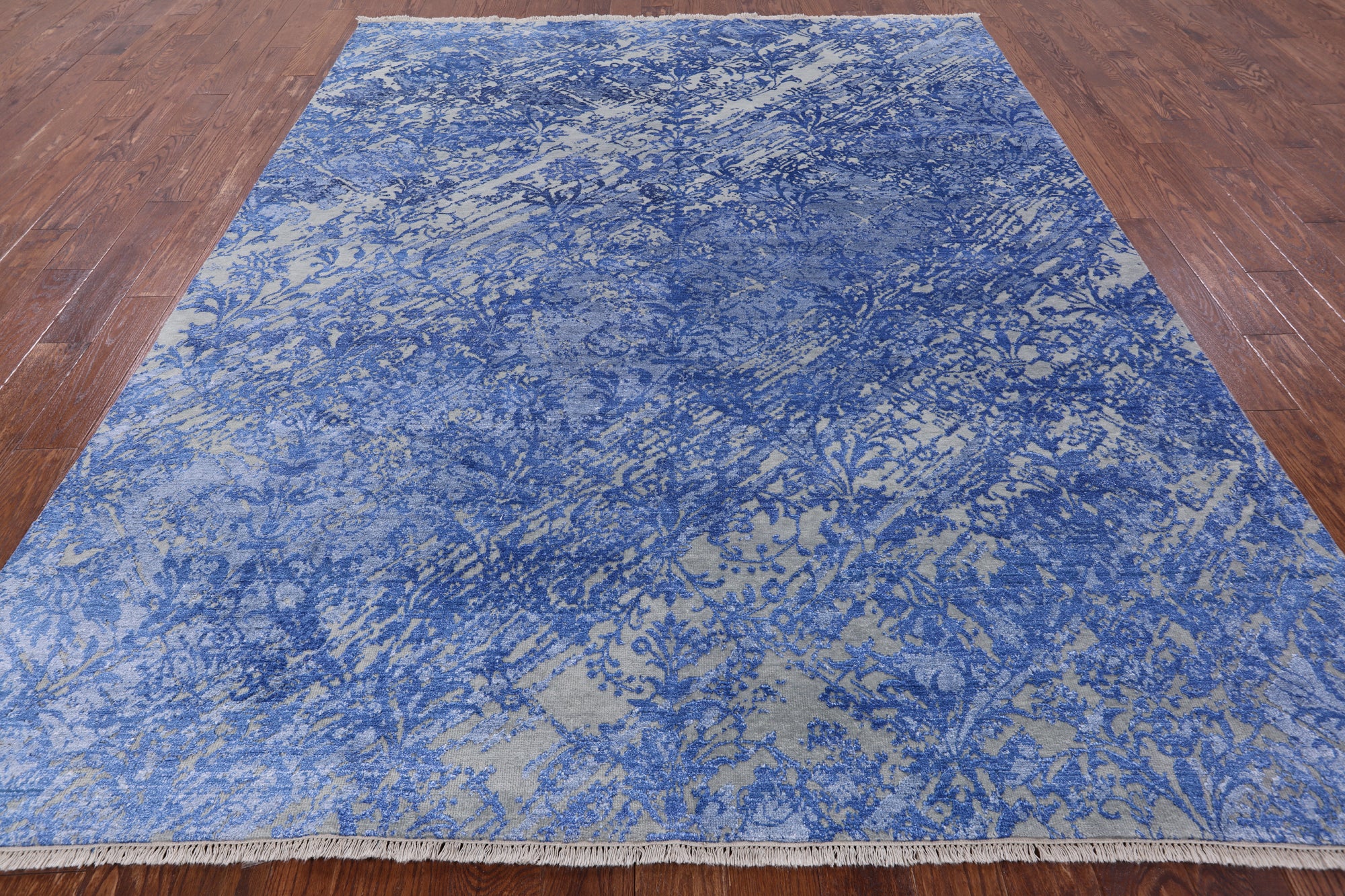 Modern Handmade Wool & Silk Rug - 7' 11" X 9' 11" - Golden Nile