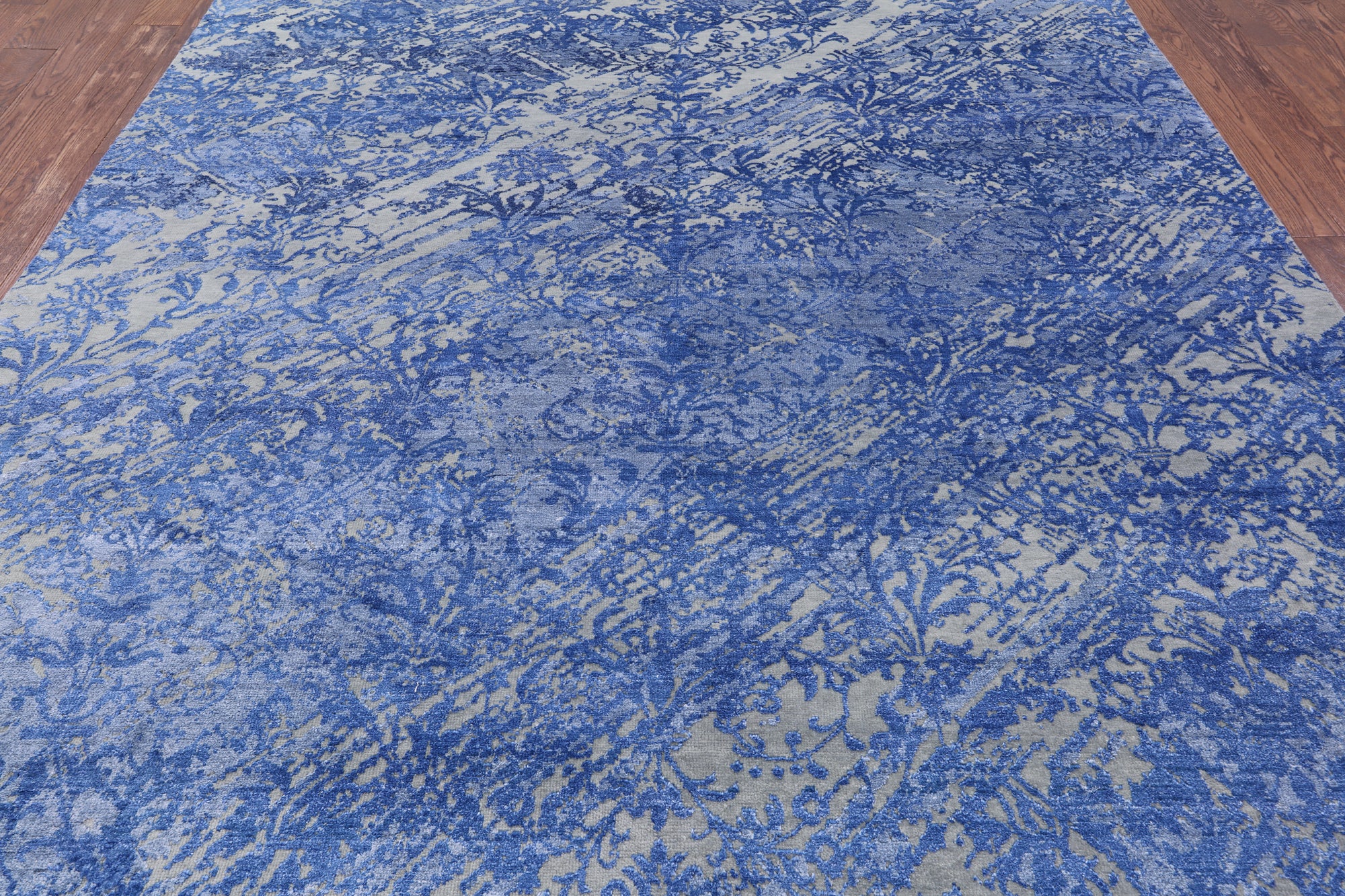 Modern Handmade Wool & Silk Rug - 7' 11" X 9' 11" - Golden Nile