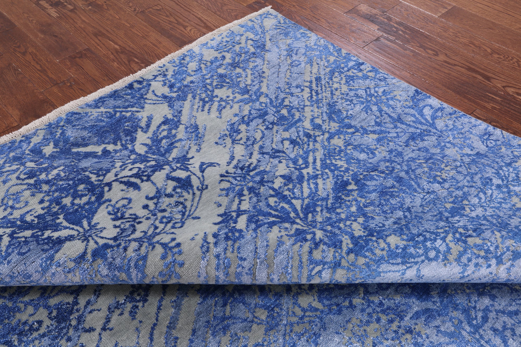 Modern Handmade Wool & Silk Rug - 7' 11" X 9' 11" - Golden Nile