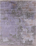 Modern Abstract Hand Knotted Wool & Silk Rug - 7' 11" X 9' 10" - Golden Nile