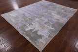 Modern Abstract Hand Knotted Wool & Silk Rug - 7' 11" X 9' 10" - Golden Nile