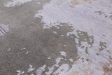 Modern Abstract Hand Knotted Wool & Silk Rug - 7' 11" X 9' 10" - Golden Nile