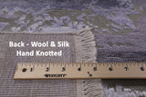 Modern Abstract Hand Knotted Wool & Silk Rug - 7' 11" X 9' 10" - Golden Nile