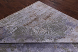 Modern Abstract Hand Knotted Wool & Silk Rug - 7' 11" X 9' 10" - Golden Nile