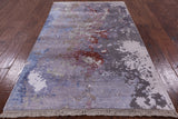 Modern Handmade Wool & Silk Rug - 3' X 4' 11" - Golden Nile