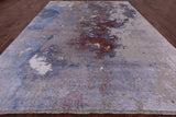 Modern Hand Knotted Wool & Silk Rug - 9' 1" X 12' 0" - Golden Nile