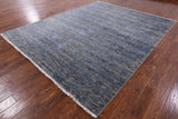 Grey Modern Hand-Knotted Wool & Silk Rug - 8' 2" X 10' 3" - Golden Nile