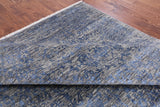 Grey Modern Hand-Knotted Wool & Silk Rug - 8' 2" X 10' 3" - Golden Nile