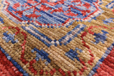 Geometric Persian Mamluk Hand-Knotted Wool Rug - 10' 2" X 13' 9" - Golden Nile