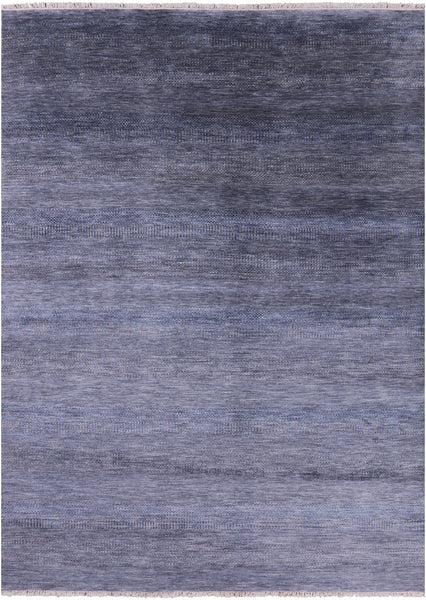 Grey Savannah Grass Hand Knotted Wool & Silk Rug - 8' 1" X 11' 3" - Golden Nile