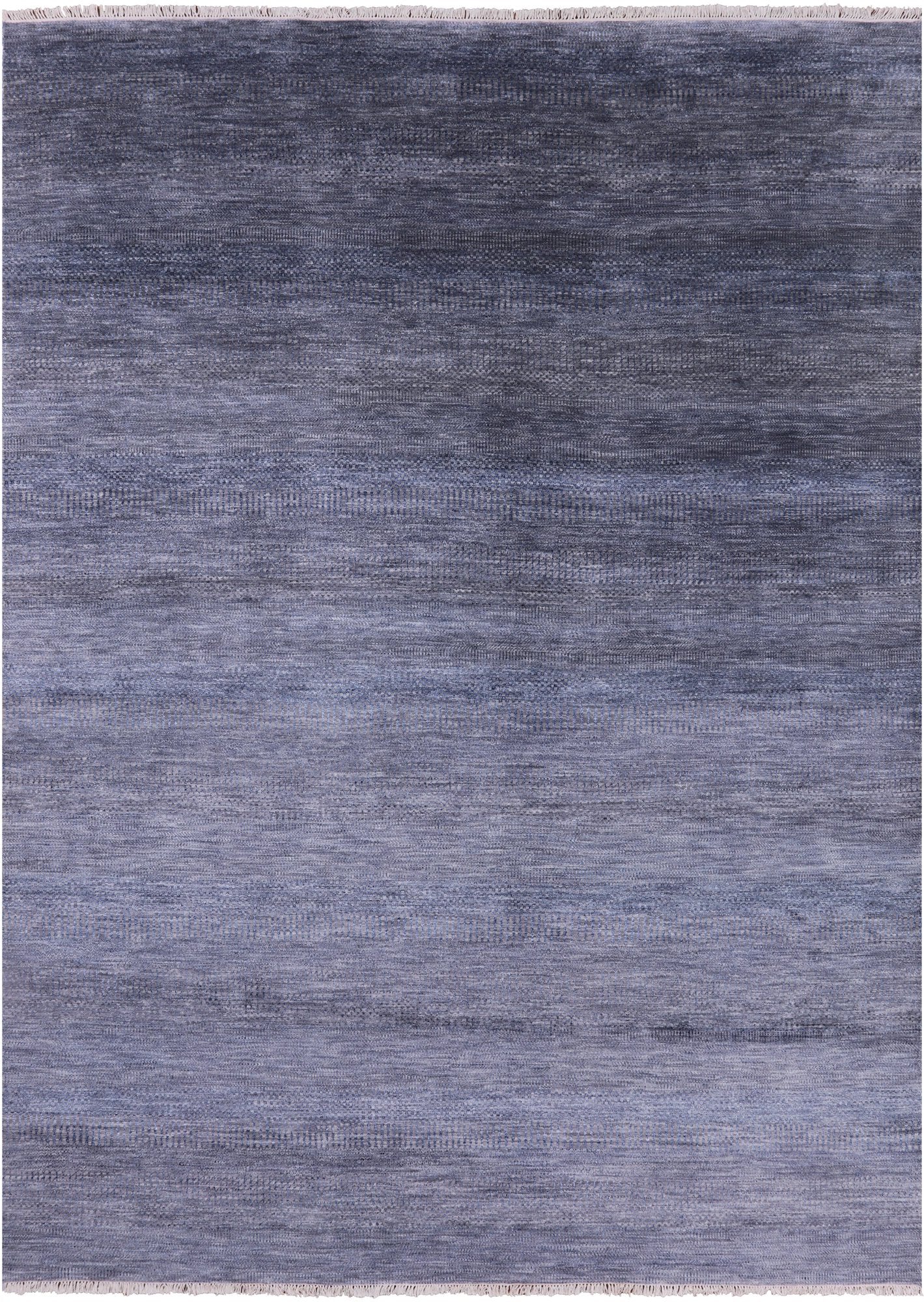 Grey Savannah Grass Hand Knotted Wool & Silk Rug - 8' 1" X 11' 3" - Golden Nile