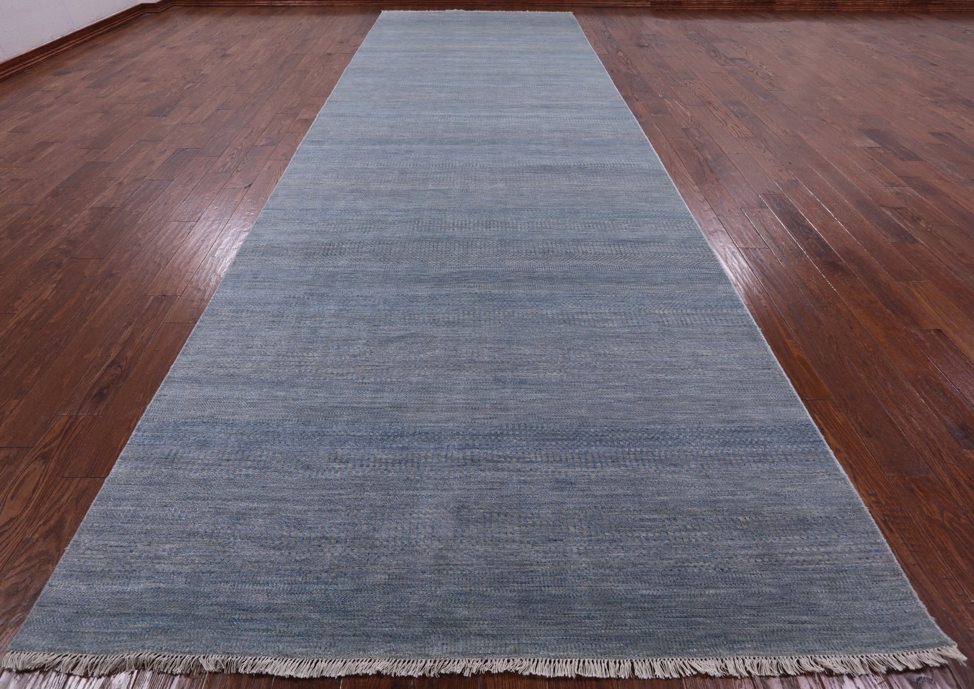 Savannah Grass Hand Knotted Wool & Silk Rug - 5' 11" X 18' 0" - Golden Nile