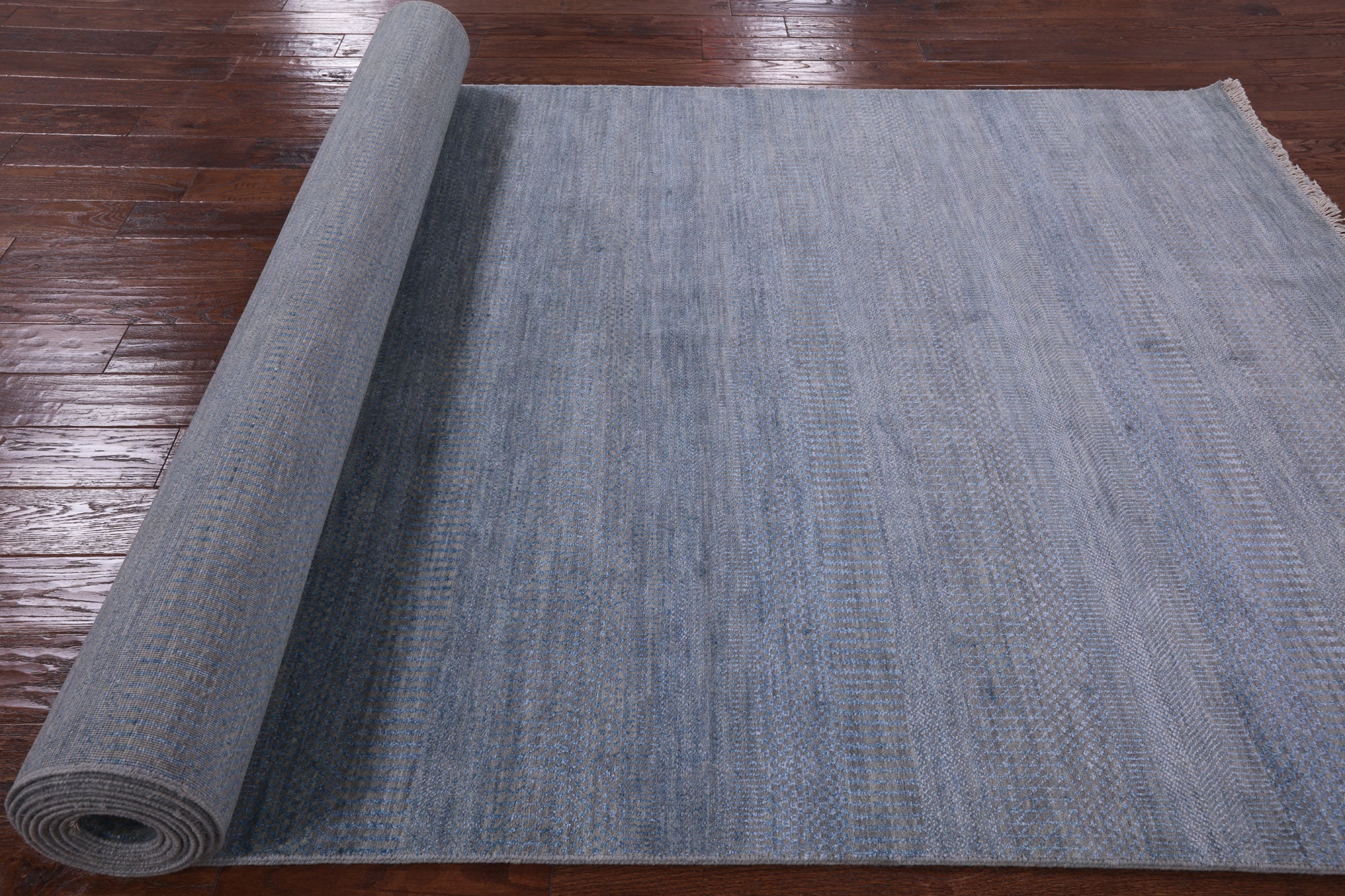 Savannah Grass Hand Knotted Wool & Silk Rug - 5' 11" X 18' 0" - Golden Nile