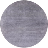 Grey Round Savannah Grass Hand-Knotted Wool & Silk Rug - 5' 9" X 5' 9" - Golden Nile