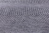 Grey Round Savannah Grass Hand-Knotted Wool & Silk Rug - 5' 9" X 5' 9" - Golden Nile