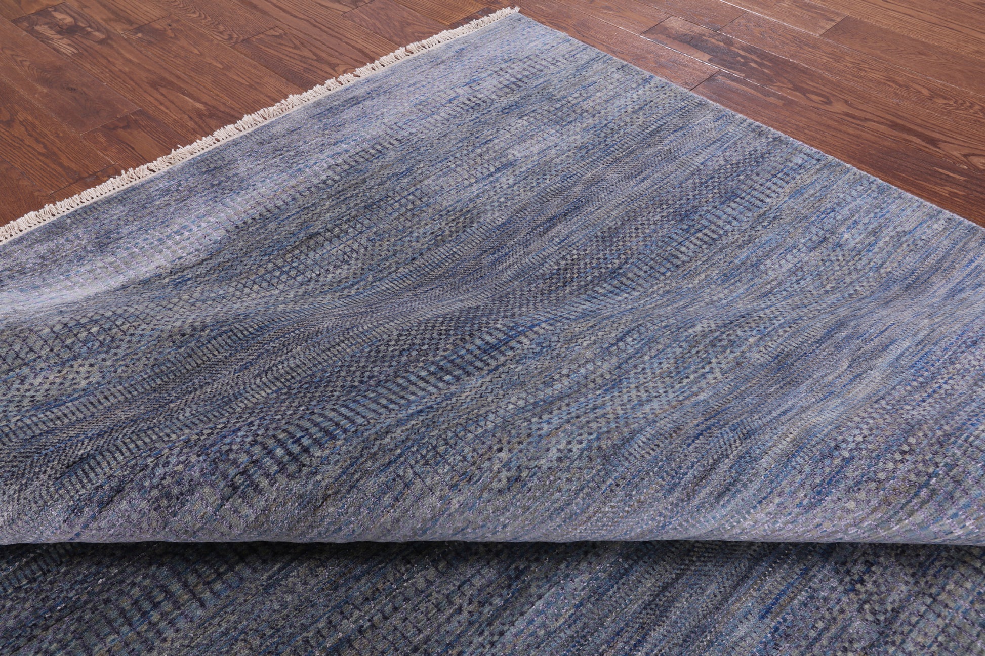 Savannah Grass Handmade Wool & Silk Rug - 8' 0" X 9' 11" - Golden Nile