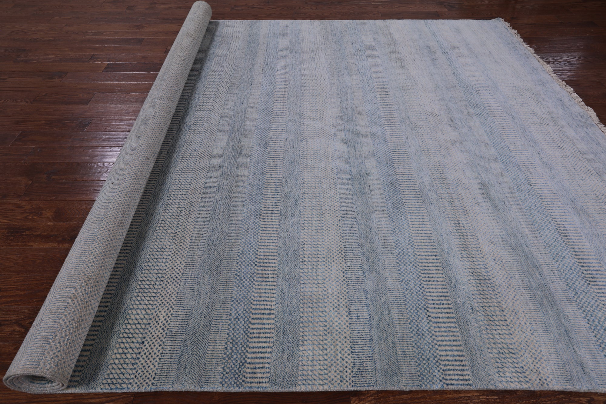 Savannah Grass Hand-Knotted Wool & Silk Rug - 9' 0" X 12' 0" - Golden Nile