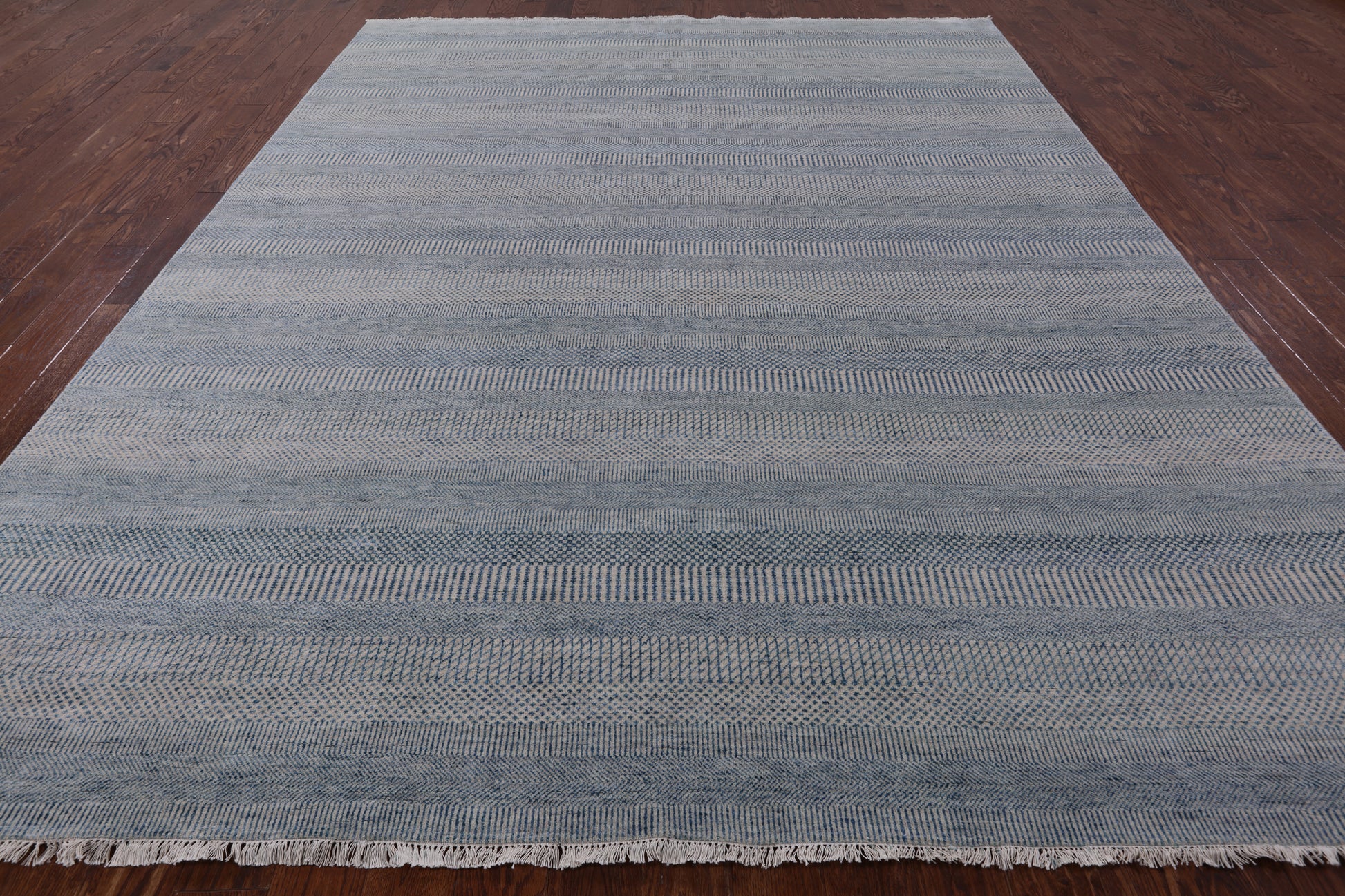 Savannah Grass Hand-Knotted Wool & Silk Rug - 9' 0" X 12' 0" - Golden Nile