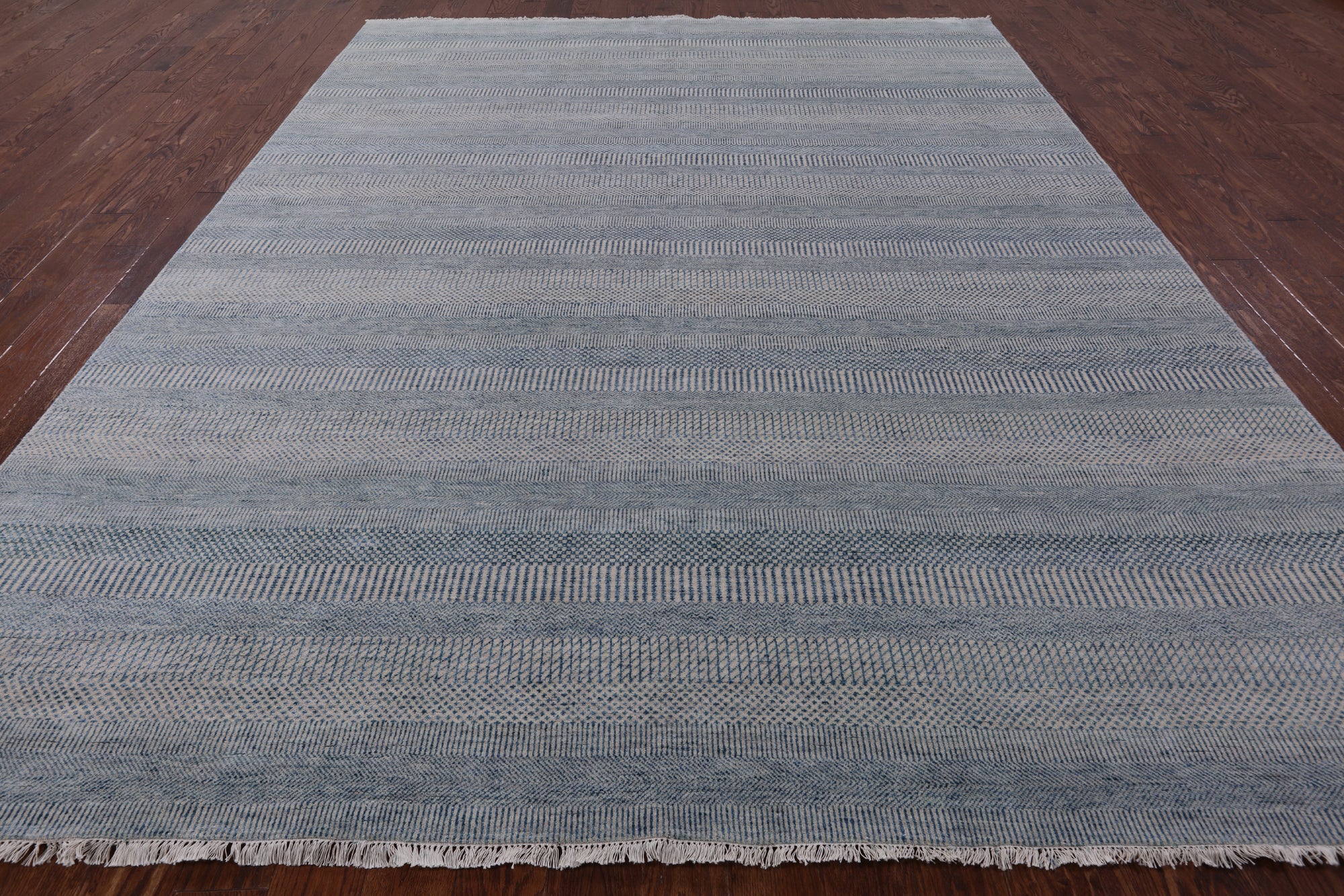 Savannah Grass Hand-Knotted Wool & Silk Rug - 9' 0" X 12' 0" - Golden Nile