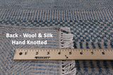 Savannah Grass Hand-Knotted Wool & Silk Rug - 9' 0" X 12' 0" - Golden Nile