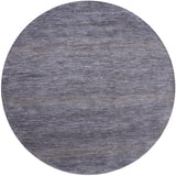 Grey Round Savannah Grass Handmade Wool & Silk Rug - 6' 0" X 6' 0" - Golden Nile